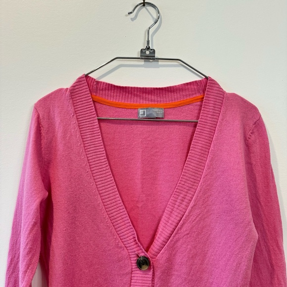 JCP Cashmere Blend Sweater Button Cardigan / Pink / S - Picture 3 of 8